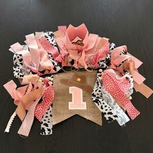 Baby First Rodeo Birthday Party Banner & Hat 🤠